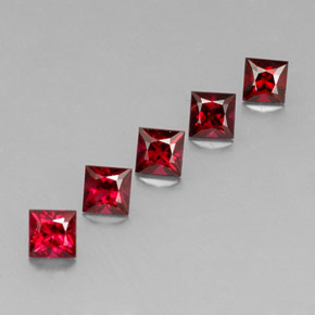 1.96 ct Red Spinel Stone, Natural Spinel in Princess-Cut Shape for Sale