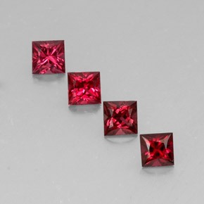 1.56 ct Red Spinel Gemstone, Spinel Gem in Princess-Cut Shape for Sale.