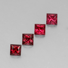 1.56 ct Red Spinel Stone, Natural Spinel in Princess-Cut Shape for Sale