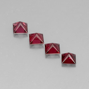 Spinel Gemstone in 4 x 4 mm (calibrated) Size for Sale, Spinel Stone in Red Color