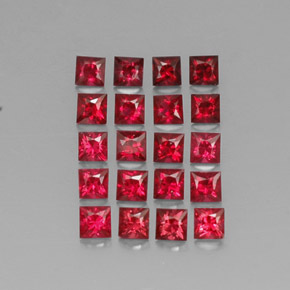 2.04 ct Red Spinel Gemstone, Spinel Gem in Princess-Cut Shape for Sale.
