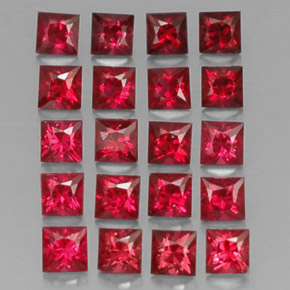 2.04 ct Red Spinel Stone, Natural Spinel in Princess-Cut Shape for Sale
