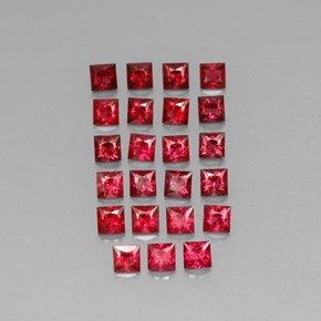 2.38 ct Red Spinel Gemstone, Spinel Gem in Princess-Cut Shape for Sale.
