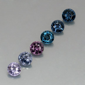 2.44 ct Multicolor Spinel Stone, Natural Spinel in Round Facet Shape for Sale