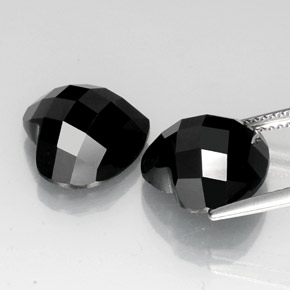 Spinel Gemstones in 12 x 12 mm (calibrated) Size for Sale, Spinel Stones in Black Color