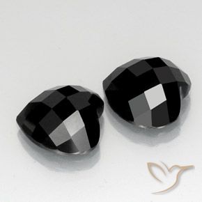 13.02 ctw Black Spinel Stones, Natural Spinel in Heart Rose-Cut Shape for Sale