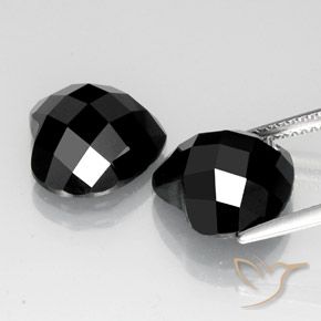 Spinel Gemstones in 12 x 12 mm (calibrated) Size for Sale, Spinel Stones in Black Color
