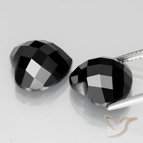 Spinel Gemstones in 12 x 12 mm (calibrated) Size for Sale, Spinel Stones in Black Color