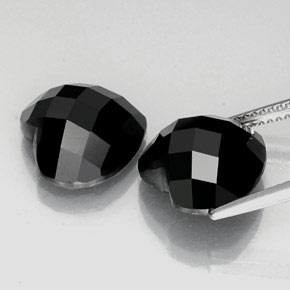 Spinel Gemstones in 12 x 12 mm (calibrated) Size for Sale, Spinel Stones in Black Color