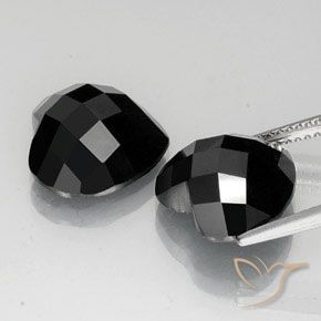 Spinel Gemstones in 12 x 12 mm (calibrated) Size for Sale, Spinel Stones in Black Color