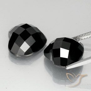 Spinel Gemstones in 12 x 12 mm (calibrated) Size for Sale, Spinel Stones in Black Color