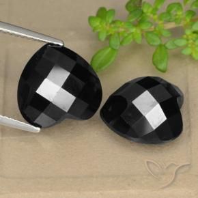 Spinel Gemstones in 12 x 12 mm (calibrated) Size for Sale, Spinel Stones in Black Color