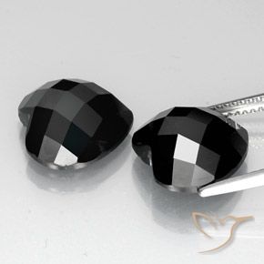 Spinel Gemstones in 12 x 12 mm (calibrated) Size for Sale, Spinel Stones in Black Color