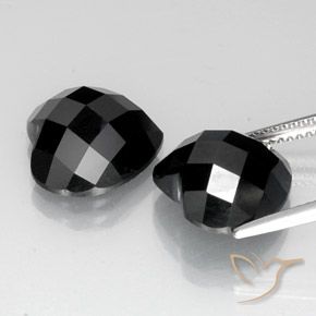 Spinel Gemstones in 12 x 12 mm (calibrated) Size for Sale, Spinel Stones in Black Color