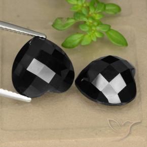 Spinel Gemstones in 12 x 12 mm (calibrated) Size for Sale, Spinel Stones in Black Color