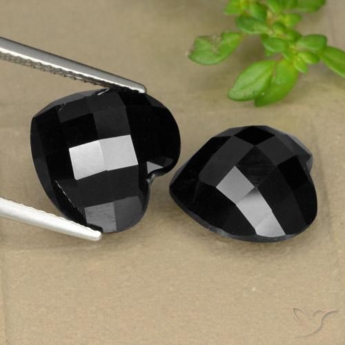 Spinel Gemstones in 12 x 12 mm (calibrated) Size for Sale, Spinel Stones in Black Color