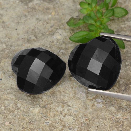 14.00ctw Natural Black Spinel, Heart, Opaque