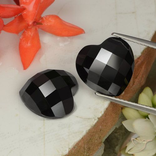 14.66ctw Natural Black Spinel, Heart, Opaque