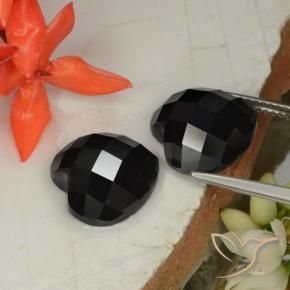 Spinel Gemstones in 12 x 12 mm (calibrated) Size for Sale, Spinel Stones in Black Color
