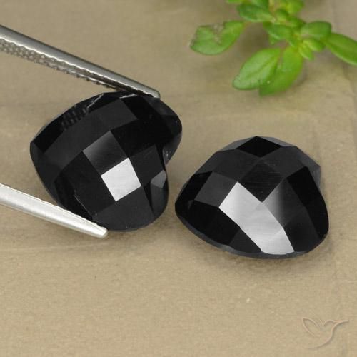 Spinel Gemstones in 12 x 12 mm (calibrated) Size for Sale, Spinel Stones in Black Color