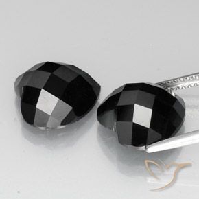 Spinel Gemstones in 12 x 12 mm (calibrated) Size for Sale, Spinel Stones in Black Color