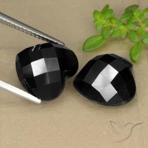 Spinel Gemstones in 12 x 12 mm (calibrated) Size for Sale, Spinel Stones in Black Color