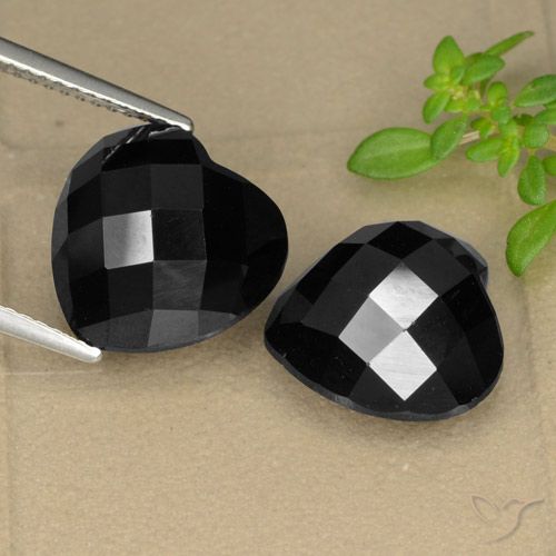 14.22ctw Natural Black Spinel, Heart, Opaque