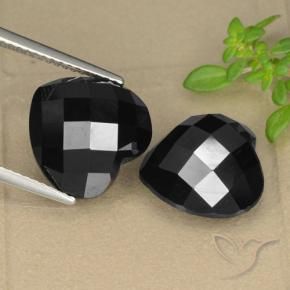 Spinel Gemstones in 12 x 12 mm (calibrated) Size for Sale, Spinel Stones in Black Color