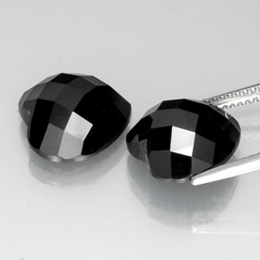 Spinel Gemstone in 12 x 12 mm (calibrated) Size for Sale, Spinel Stone in Black Color