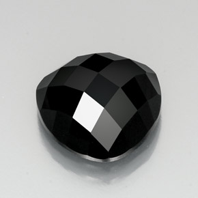 11.46 ct Black Spinel Stone, Natural Spinel in Trillion Rose-Cut Shape for Sale