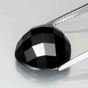 Spinel Gemstone in 14 x 14 mm (calibrated) Size for Sale, Spinel Stone in Black Color