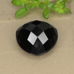 11.29 ct Black Spinel Stone, Natural Spinel in Trillion Rose-Cut Shape for Sale