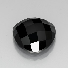 10.65 ct Black Spinel Stone, Natural Spinel in Trillion Rose-Cut Shape for Sale