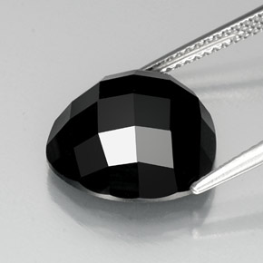 Spinel Gemstone in 14 x 14 mm (calibrated) Size for Sale, Spinel Stone in Black Color