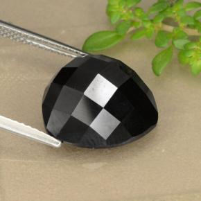 Spinel Gemstone in 14 x 14 mm (calibrated) Size for Sale, Spinel Stone in Black Color