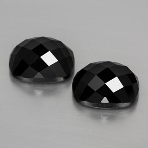 8.03 ctw Black Spinel Stones, Natural Spinel in Cushion Rose-Cut Shape for Sale