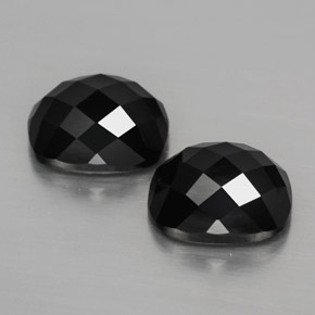 7.87 ct Black Spinel Stone, Natural Spinel in Cushion Rose-Cut Shape for Sale