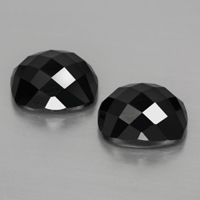 8.07 ct Black Spinel Stone, Natural Spinel in Cushion Rose-Cut Shape for Sale