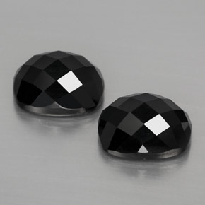 8.07 ct Black Spinel Stone, Natural Spinel in Cushion Rose-Cut Shape for Sale