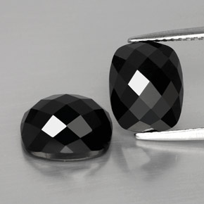 8.28 ct Black Spinel Gemstone, Spinel Gem in Cushion Rose-Cut Shape for Sale.