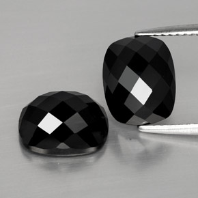 7.88 ct Black Spinel Gemstone, Spinel Gem in Cushion Rose-Cut Shape for Sale.