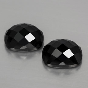 7.88 ct Black Spinel Stone, Natural Spinel in Cushion Rose-Cut Shape for Sale