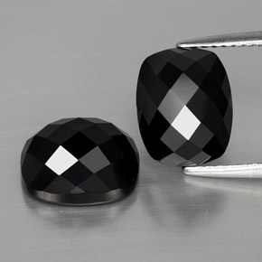 8.88 ctw Black Spinel Gemstones, Spinel Gems in Cushion Rose-Cut Shape for Sale.