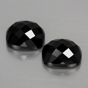8.88 ctw Black Spinel Stones, Natural Spinel in Cushion Rose-Cut Shape for Sale