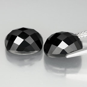 Spinel Gemstones in 10 x 8 mm (calibrated) Size for Sale, Spinel Stones in Black Color