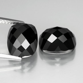8.34 ct Black Spinel Gemstone, Spinel Gem in Cushion Rose-Cut Shape for Sale.