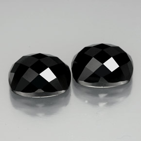 7.90 ct Black Spinel Stone, Natural Spinel in Cushion Rose-Cut Shape for Sale