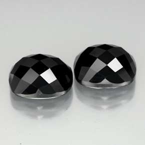 7.99 ct Black Spinel Stone, Natural Spinel in Cushion Rose-Cut Shape for Sale
