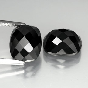 7.97 ct Black Spinel Gemstone, Spinel Gem in Cushion Rose-Cut Shape for Sale.