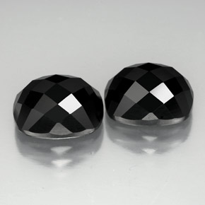 7.97 ct Black Spinel Stone, Natural Spinel in Cushion Rose-Cut Shape for Sale